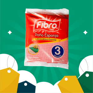 Paño Esponja 3 un - Fibra