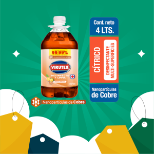 Limpiador y desinfectante - Citrus 4 Lts. - VIRUTEX