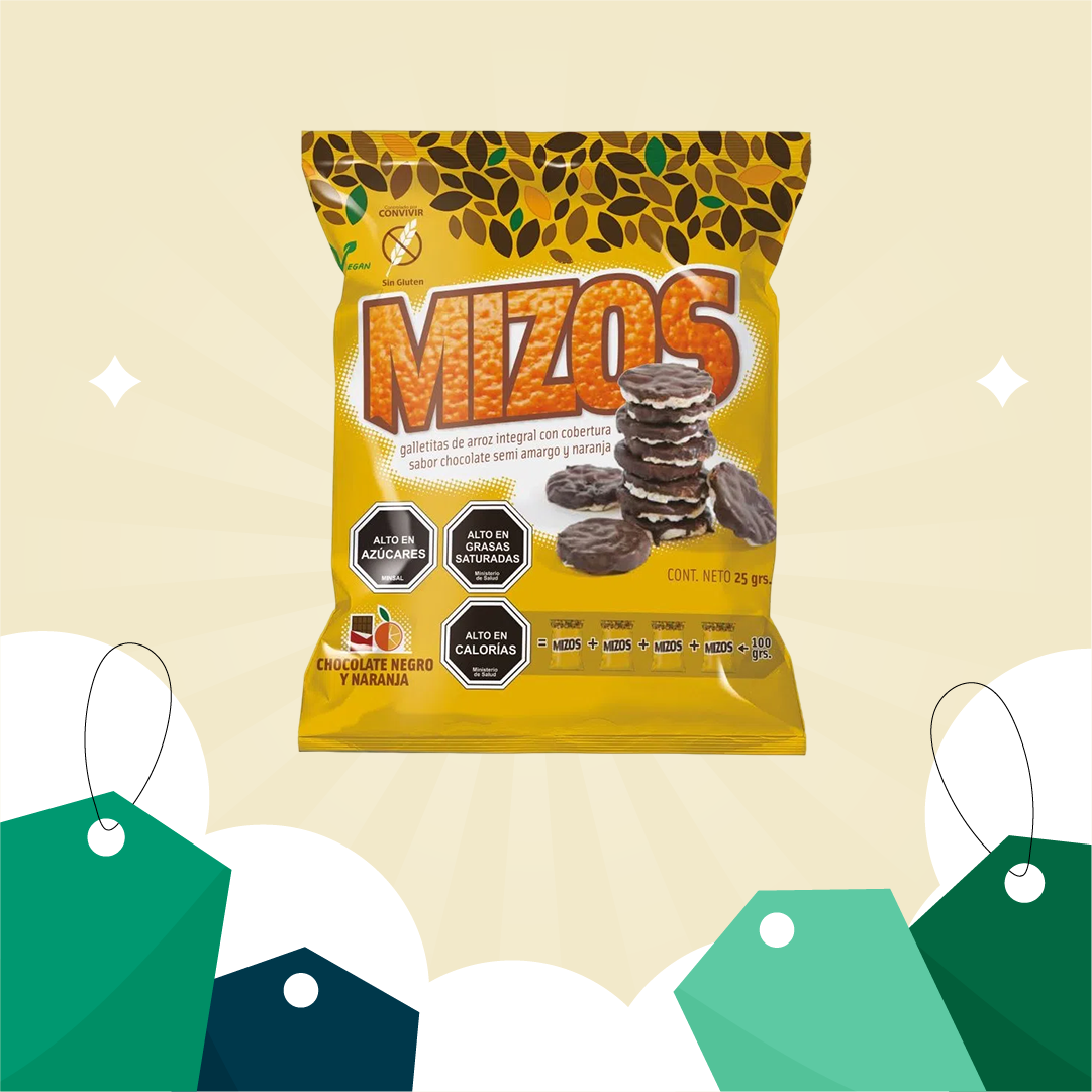 Galletas de arroz naranja