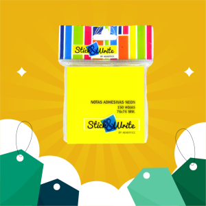 Nota Adhesiva Stick & Write 3 Colores
