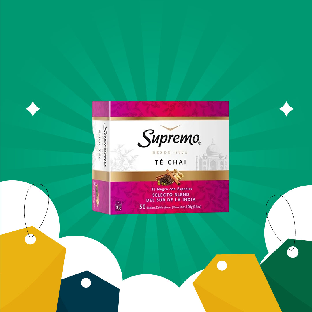 Té Negro Supremo Indian Chai Premium 50 Bolsitas